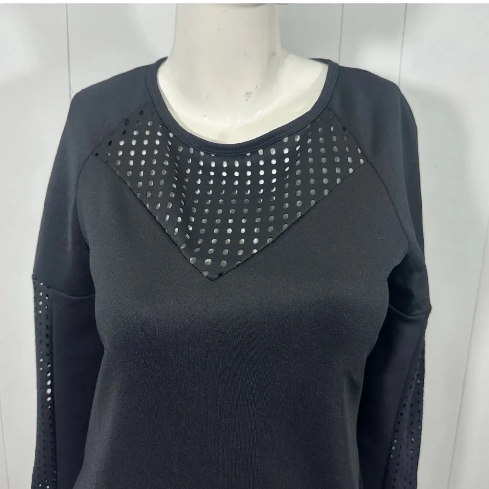 Fabletics Sweatshirt Dress Women Size S Black Tilly Athletic Dress Mini Dress - Picture 4 of 13